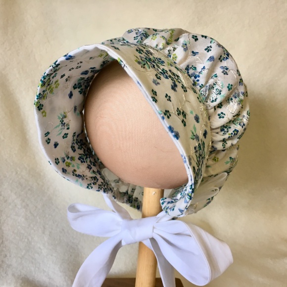 Floral Print Bonnet Pioneer Style Medium - Picture 5 of 6